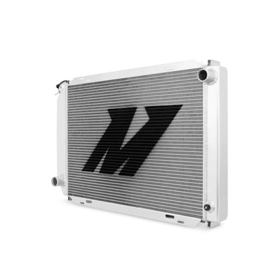 Mishimoto 79-93 Ford Mustang Manual Aluminum Radiator by DTX Performance, ideal for high performance car parts and engine cooling upgrades.