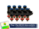 1200cc-D (130 lbs/hr at OE 58 PSI fuel pressure) FIC Fuel Injector Clinic Injector Set for LS3, LS7, LSA, L76, L92, and L99 engines (High-Z) (is303-1200h-d)