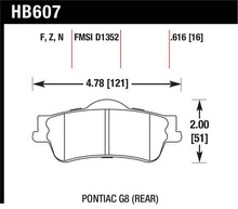 Load image into Gallery viewer, Hawk 08-09 Pontiac G8 3.6 Base/6.0 HPS Street Rear Brake Pads