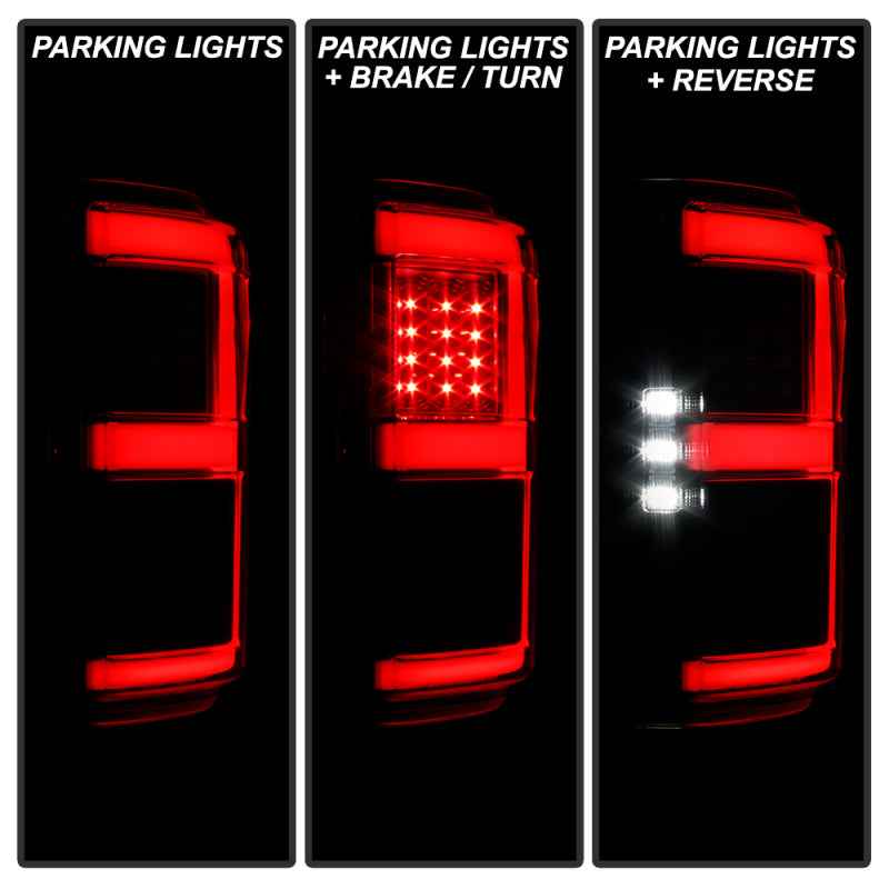 Spyder 18-20 Ford F150 w/ Rear Blind Spot LED Tail Lights - Black (ALT-YD-FF15018BS-LED-BK)