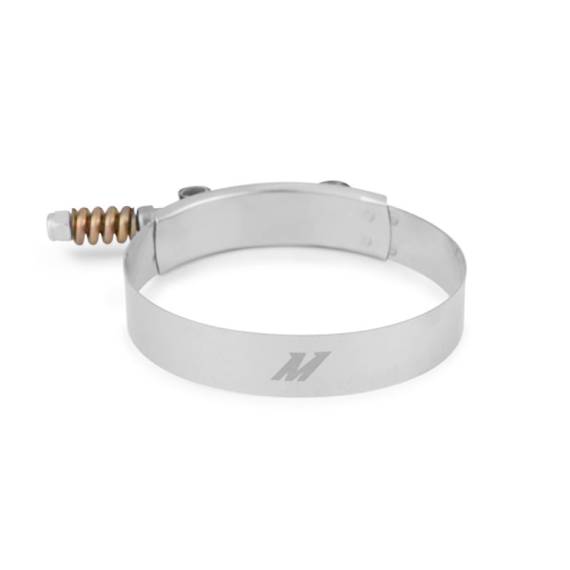 Mishimoto 4 Inch Stainless Steel Constant Tension T-Bolt Clamp for performance car parts and tuning upgrades at DTX Performance.