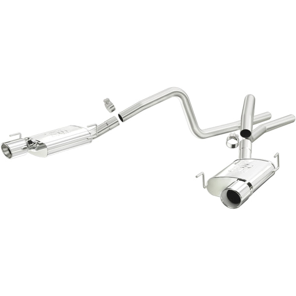 MagnaFlow Sys C/B 05-09 Ford Mustang GT 4.6L V8 exhaust system for performance car parts and racing upgrades.