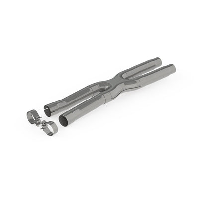 MBRP 15-19 Ford Mustang GT 2.5in Resonator Delete X-Pipe - T409, high performance car parts, DTX Performance shop, exhaust systems upgrade