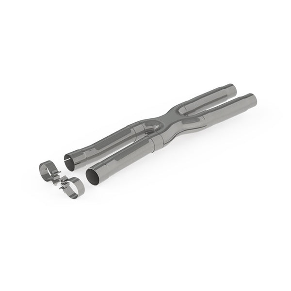 MBRP 15-19 Ford Mustang GT 2.5in Resonator Delete X-Pipe - T409, high performance car parts, DTX Performance shop, exhaust systems upgrade