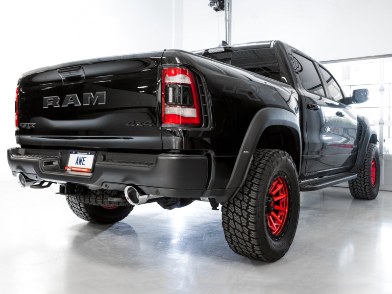 AWE Tuning 2021 RAM 1500 TRX 0FG Cat-Back Exhaust - Chrome Silver Tips - DTX Performance