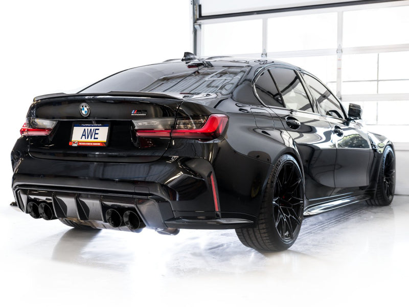 AWE Track Edition Catback Exhaust for BMW G8X M3/M4 - Diamond Black Tips - DTX Performance