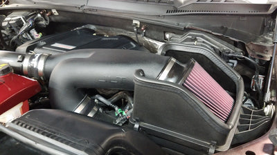 JLT 15-19 Ford F-150 2.7L/3.5L EcoBoost Black Textured Cold Air Intake Kit w/Red Filter for performance upgrades