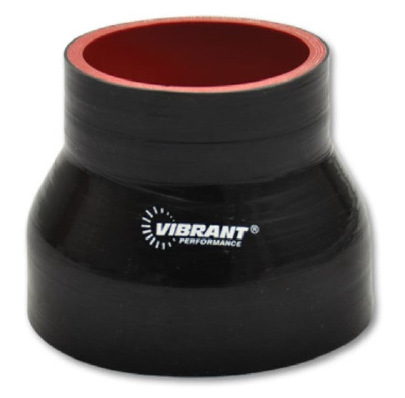 Vibrant 4 Ply Reducer Coupling 5in x 4in x 4.5in Long (BLACK) for performance car parts at DTX Performance.