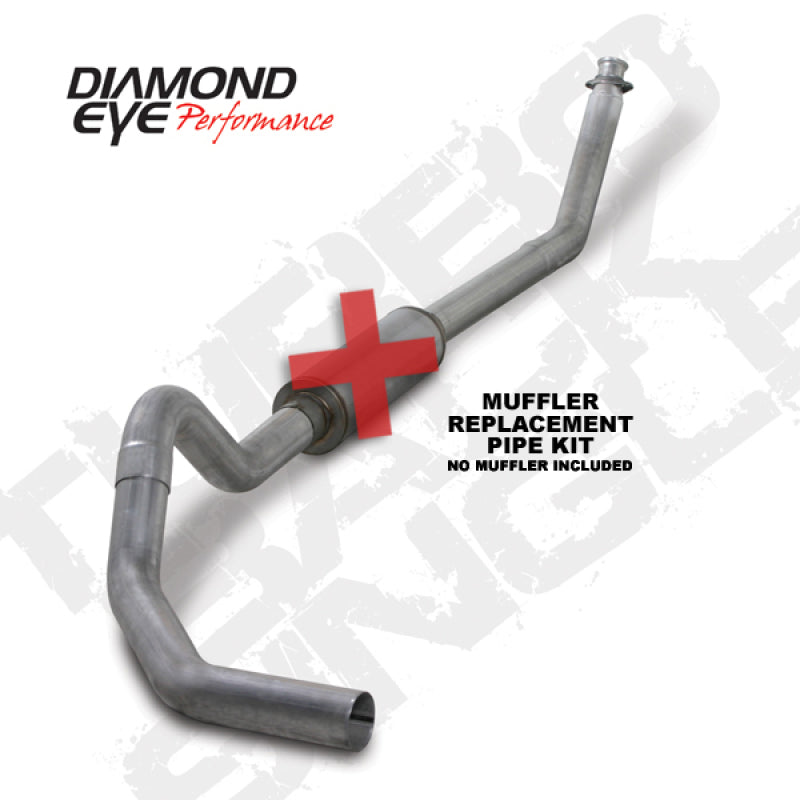 Diamond Eye KIT 4in TB MFLR RPLCMENT PIPE SGL AL: 98.5 - 02 DODGE CUMMINS 5.9L - DTX Performance