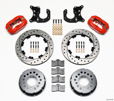Wilwood Forged Dynalite P/S Rear Kit Drilled Red New Big Ford 2.50in Offset brake upgrade performance car parts