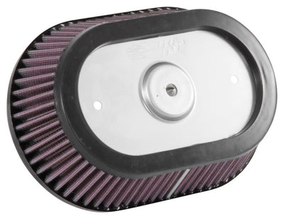 K&N Universal Custom Air Filter - Oval Shape 9.313in OD / 2.375 Height for Harley-Davidson, performance upgrades, washable and reusable