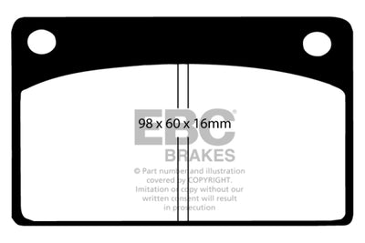 EBC 66-68 Volvo 140 1.8 Yellowstuff Front Brake Pads - High performance brakes by DTX Performance