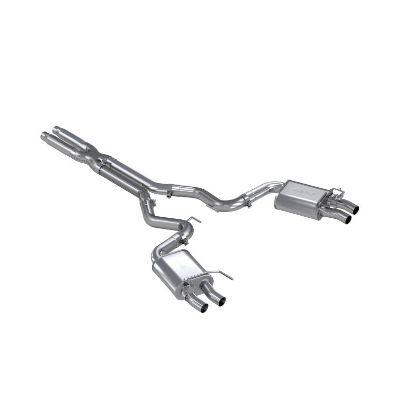 MBRP 16-20 Ford GT350/GT350R Dual Quad Split Rear Outlet 3in Cat Back T304 Exhaust - DTX Performance