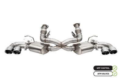 Corsa 2020-25 Corvette C8 3in Valved Cat-Back exhaust with quad tips