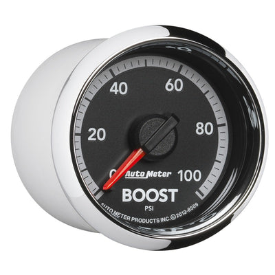 Autometer Gen4 Dodge Factory Match 52.4mm Mechanical 0-100 PSI Boost Gauge for performance car tuning and upgrades at DTX Performance
