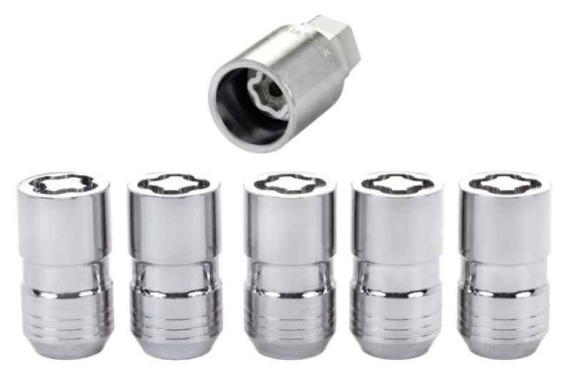 McGard Wheel Lock Nut Set - 5pk. (Cone Seat) M14X1.5 / 22mm Hex / 1.639in OAL - Chrome, high performance auto parts by DTX Performance
