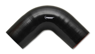 Vibrant 4 Ply Reinforced Silicone Elbow Connector - 2.5in I.D. - 90 deg. Elbow (BLACK) performance upgrades