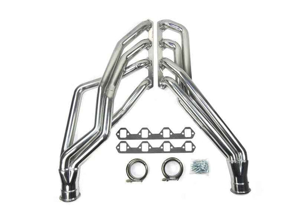 JBA 65-73 Ford Mustang 351W SBF 1-3/4in Primary Silver Ctd Long Tube Header for performance car parts at DTX Performance.
