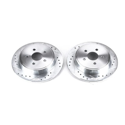 Power Stop 03-07 Chrysler PT Cruiser Rear Evolution Drilled & Slotted Rotors - Pair with high performance brake upgrades