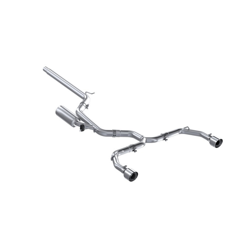 MBRP 2022 Volkswagen Golf GTI MK8 T304 SS 3in Cat-Back Exhaust 2.5in Dual Split Rear w/ SS Tips, performance car tuning.