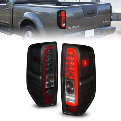 ANZO 2005-2021 Nissan Frontier LED Taillights Black Housing/Smoke Lens, performance car parts by DTX Performance, aftermarket upgrades
