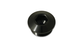 Vibrant Aluminum -16AN ORB Slimline Port Plug w/O-Ring - Anodized Black from veteran owned performance shop