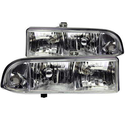 ANZO 1998-2005 Chevrolet S-10 Crystal Headlights Chrome for performance upgrades and tuning. Veteran owned performance car parts shop.