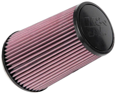 K&N Universal Clamp-On Air Filter 4-1/2in FLG, performance car part from DTX Performance veteran-owned shop, enhances engine performance.