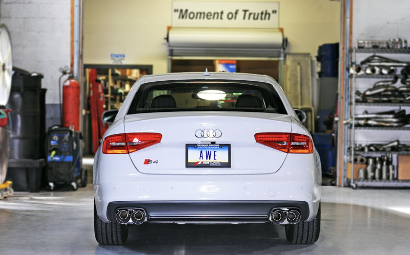 AWE Tuning Audi B8.5 S4 3.0T Touring Edition Exhaust System - Chrome Silver Tips (102mm) - DTX Performance