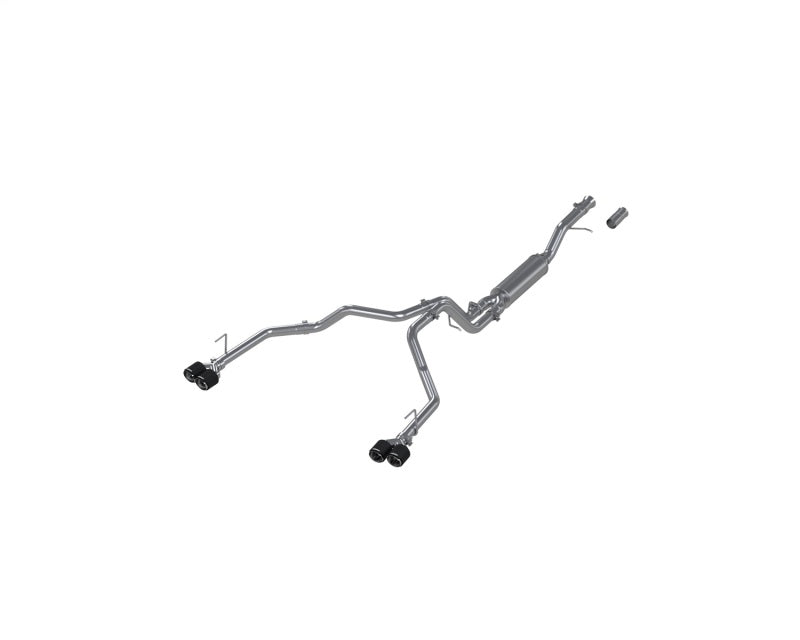 MBRP 2021+ Chevy Tahoe / GMC Yukon T304 SS 3in Cat-Back Dual Split Exhaust w/ Quad Carbon Fiber Tips - DTX Performance