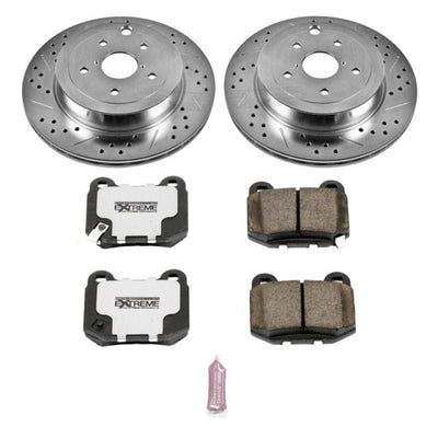 Power Stop 08-14 Subaru Impreza Rear Z26 Street Warrior Brake Kit with performance upgrades for high performance brakes
