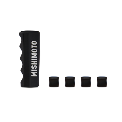 Mishimoto Pistol Grip Shift Knob - Black, high performance auto parts suitable for racing, featuring CNC-machined billet aluminum design