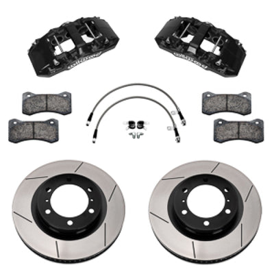 Wilwood 24-25 Toyota Tacoma Front Aero6-DM Big Brake Kit 13.38 In Rotor/w Lines - Black