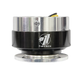 NRG Quick Release Gen 1.5 - Silver Body / Black Chrome Ring for performance cars, available at DTX Performance, racing suspension compatible.