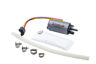 Fuelab 496 In-Tank Brushless Fuel Pump w/9mm Barb & 6mm Barb Siphon - 500 LPH, high performance auto part for tuning upgrades