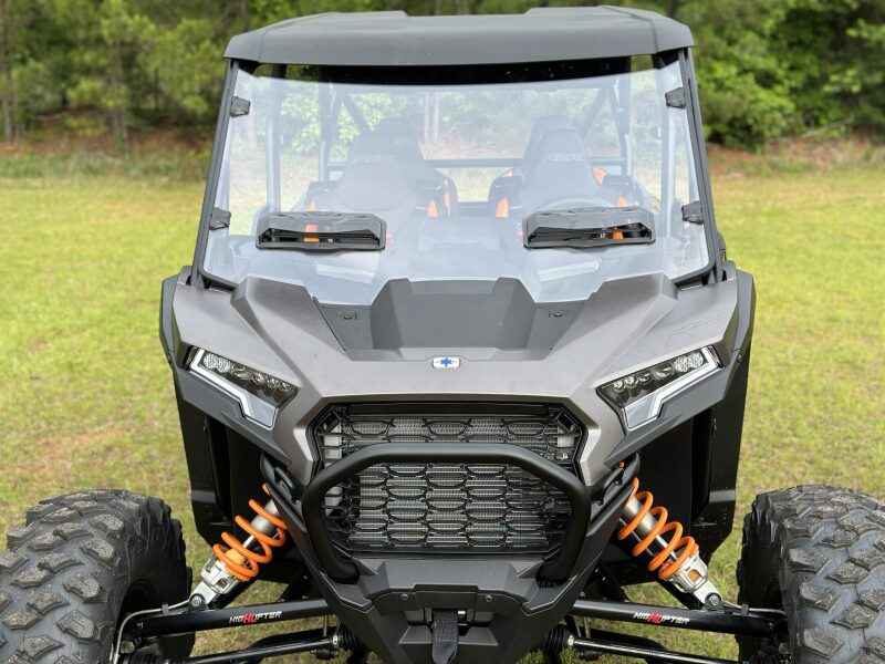 Seizmik 2024 Polaris RZR XP/4/premium Windshield Vented AR2 displayed on a vehicle for high performance upgrades.