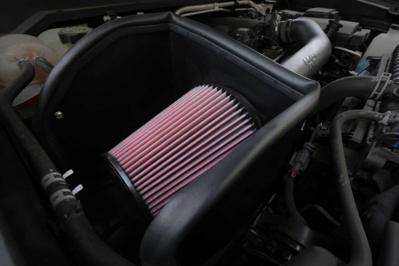 K&N 17-18 Chevrolet Colorado V6-3.6L F/I AirCharger Performance Intake in engine bay, performance car parts