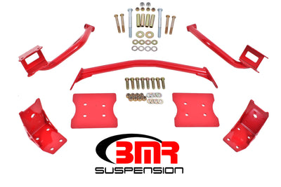BMR 79-04 Fox Mustang Torque Box Reinforcement Plate Kit(TBR005R And TBR003R) - Red, performance car parts by DTX Performance