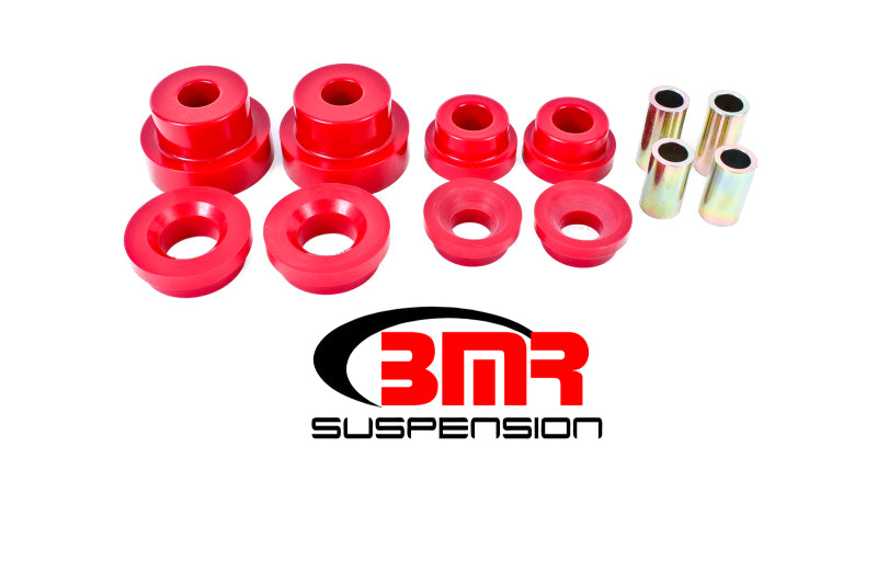 BMR 10-15 5th Gen Camaro Rear Cradle Pro Version Full Bushing Kit (Polyurethane) - Red - DTX Performance