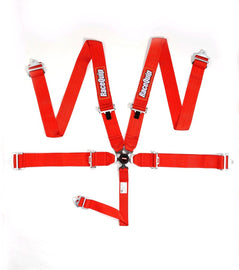 RaceQuip Red SFI CAMLOCK 5pt PD Lap Seat Belt for performance cars at DTX Performance, high performance auto parts shop.