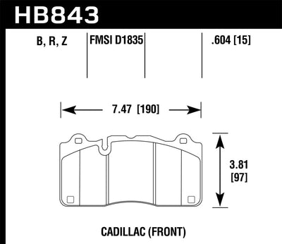 Hawk Performance Ceramic Brake Pads for Cadillac, perfect for performance upgrades, high performance car parts, and brake upgrades.
