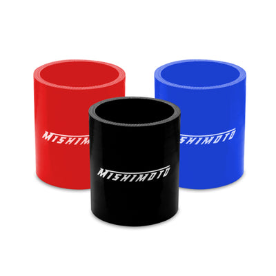 Mishimoto 2.25 Inch Black Straight Coupler for high performance car parts and engine upgrades by DTX Performance Shop.