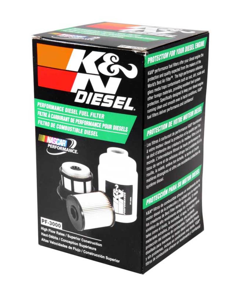 K&N Cellulose Media Fuel Filter 3.5in OD x 6.281in L for high performance upgrades and filtration by veteran owned shop DTX Performance