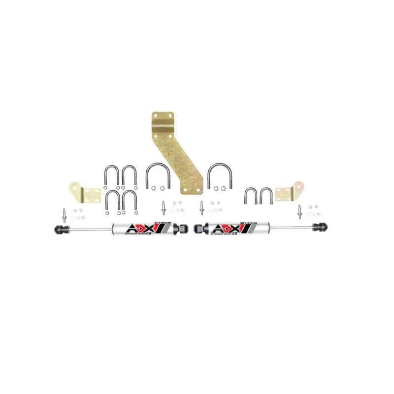 Skyjacker 66-77 Ford Bronco 4WD ADX 2.0 Dual Stabilizer Kit w/ CNC Machined Polished Alum. Cylinders