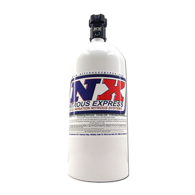 Nitrous Express 10lb Bottle w/Lightning 500 Valve (6.89 Dia x 20.19 Tall) for performance car parts.
