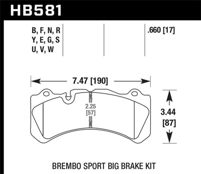 Brembo Sport Big Brake Kit dimensional diagram