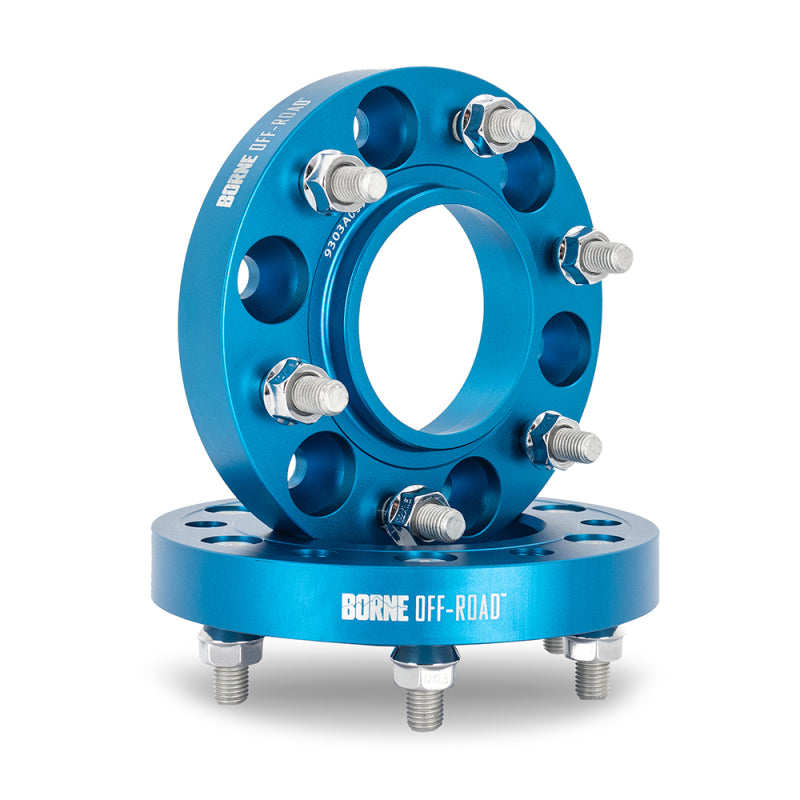 Mishimoto Borne Off-Road Wheel Spacers 5x150 110.1 25 M14 Blue - DTX Performance