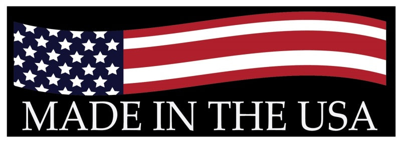 Made in the USA label with flag design