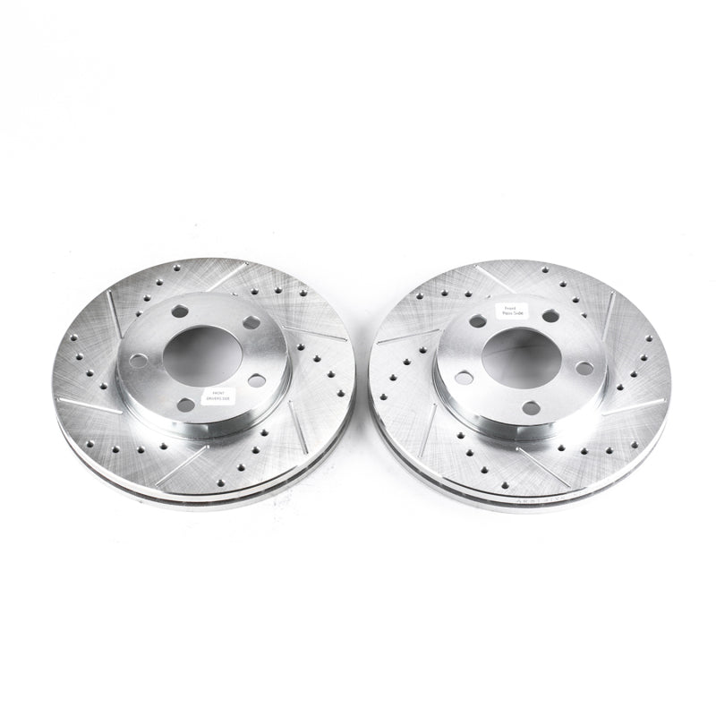 Power Stop 94-04 Ford Mustang Front Evolution Drilled & Slotted Rotors - Pair - DTX Performance