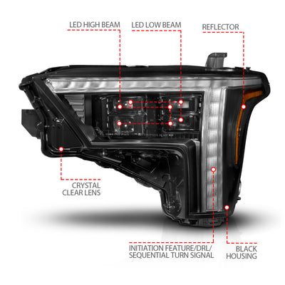 ANZO 22-24 Toyota Tundra LED headlights driver side